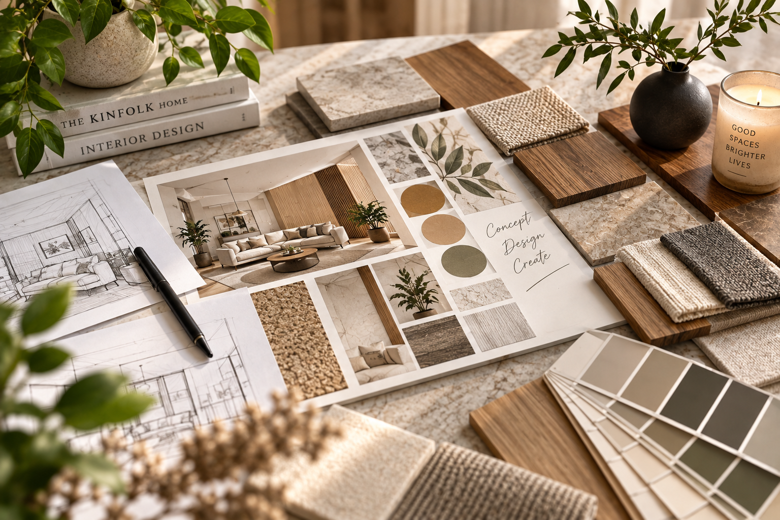 Interior concept and material selection