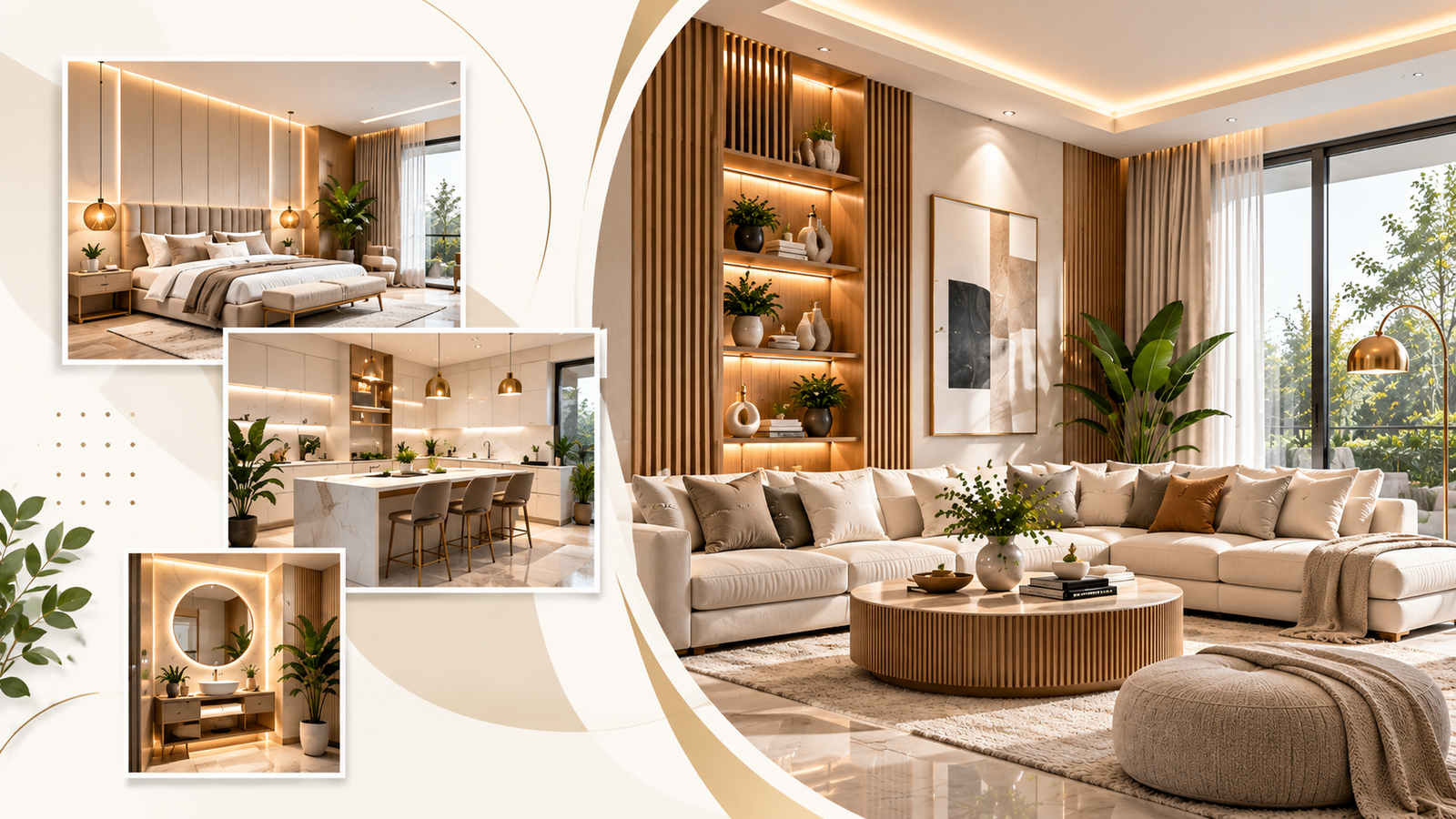 Luxury modern interior designed by Gajkeshri Interiors